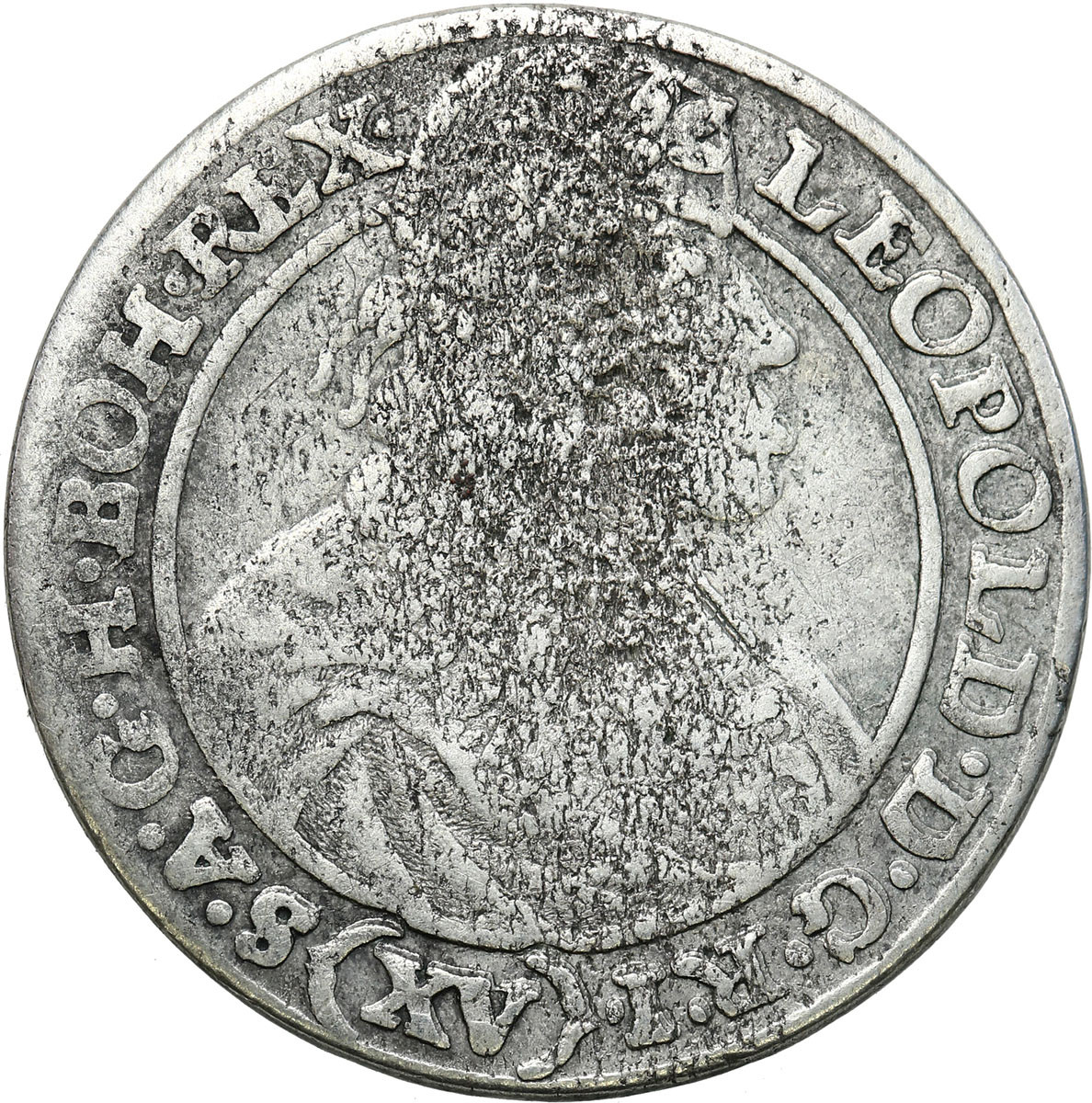 Śląsk. Leopold I (1658-1705). 15 krajcarów 1664 SHS, Wrocław